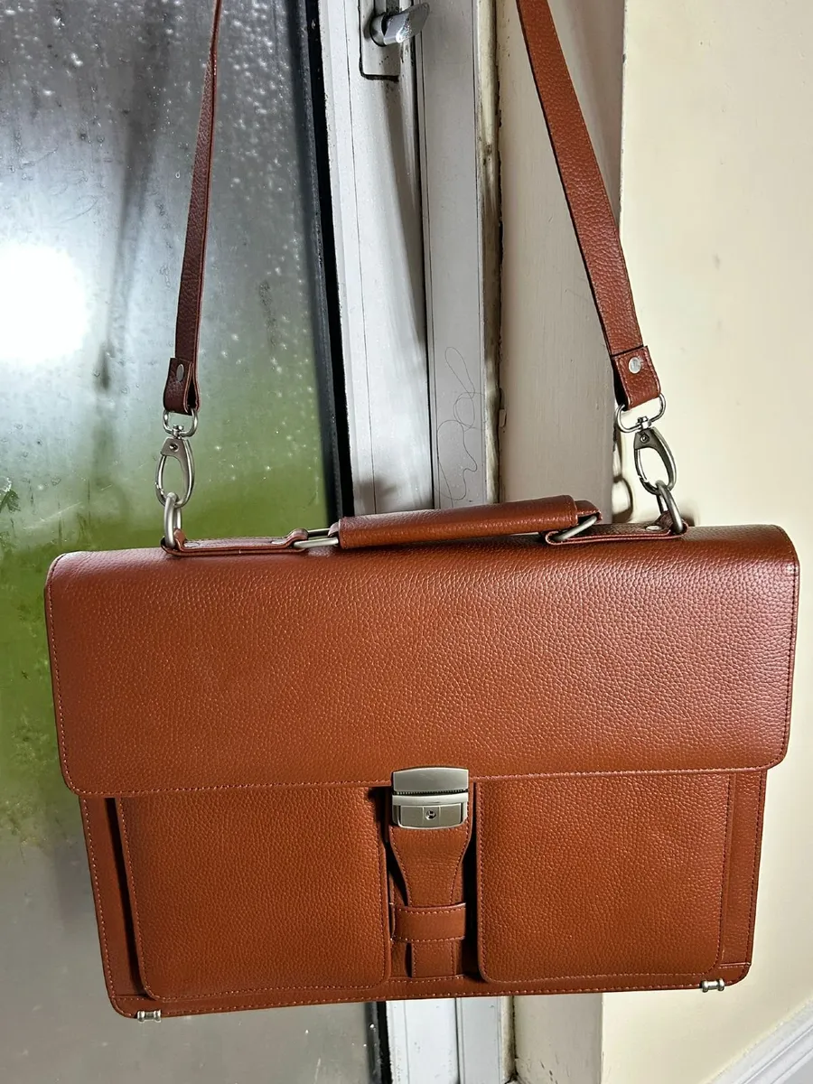 Leather Briefcase for Men Business Messenger Bag - Image 4