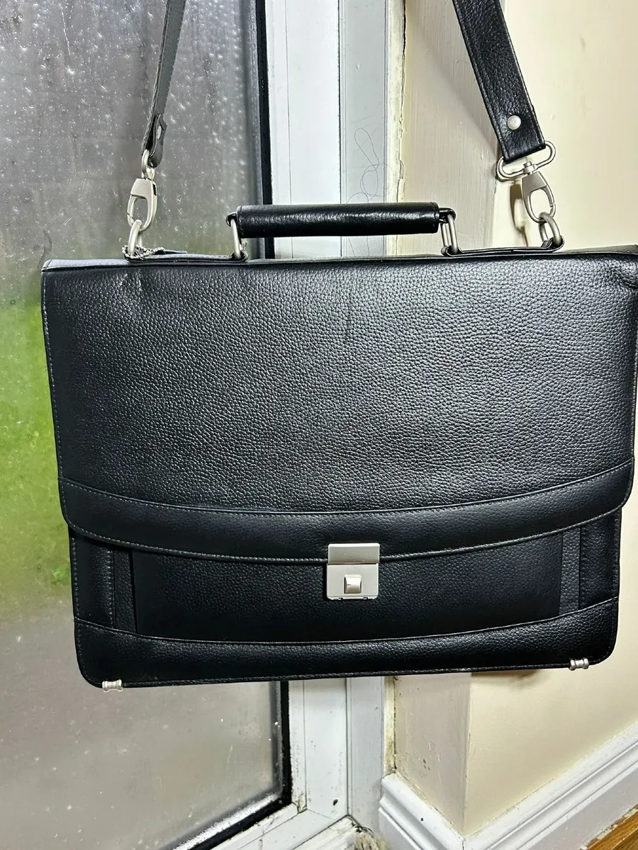 Leather Briefcase for Men Business Messenger Bag - Image 2