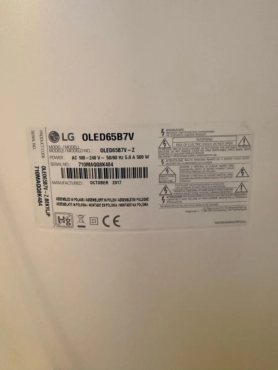 LG OLED 65” TV (slight fault) - Image 3
