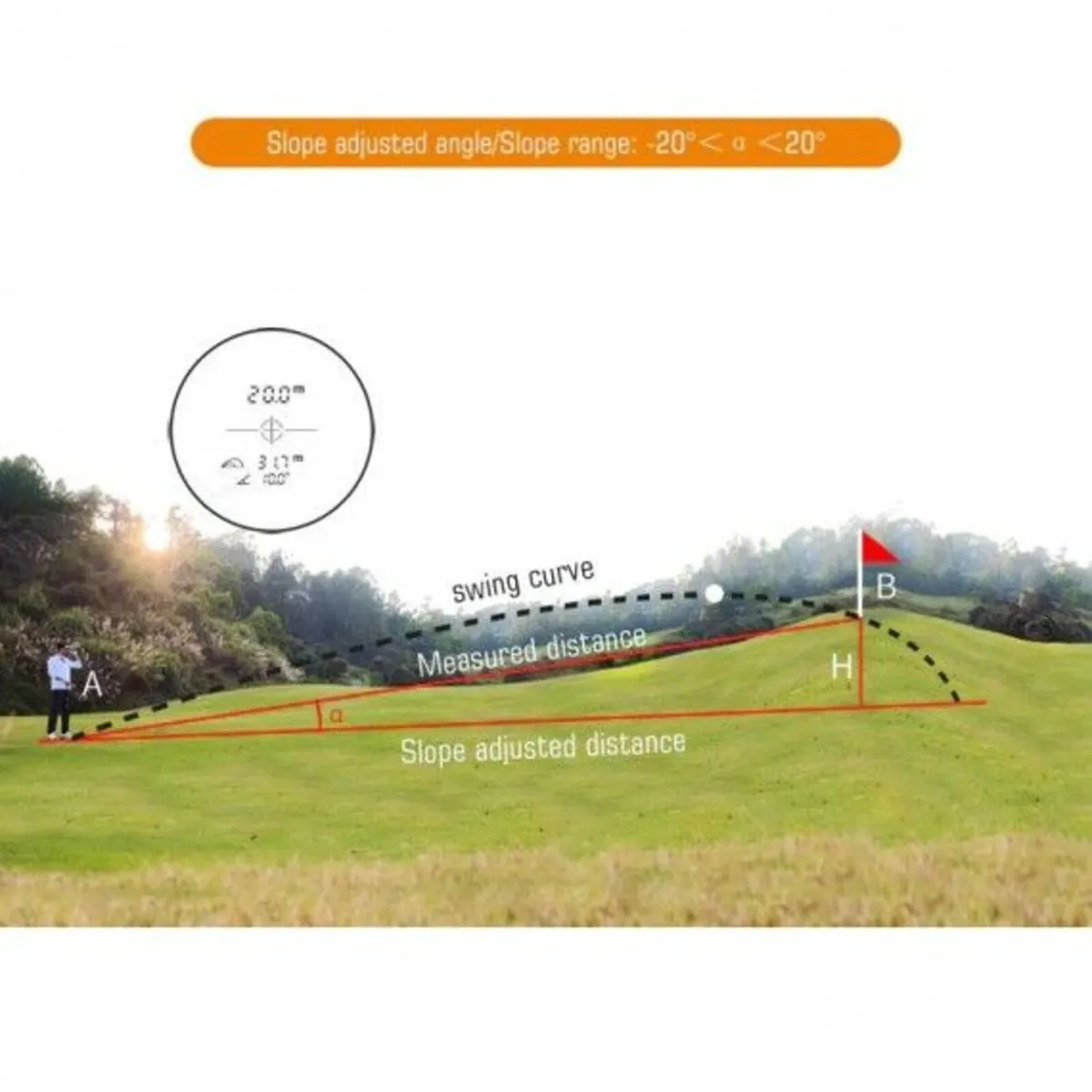 Mileseey PF210 600mt Laser Range Finder with Slope - Image 3