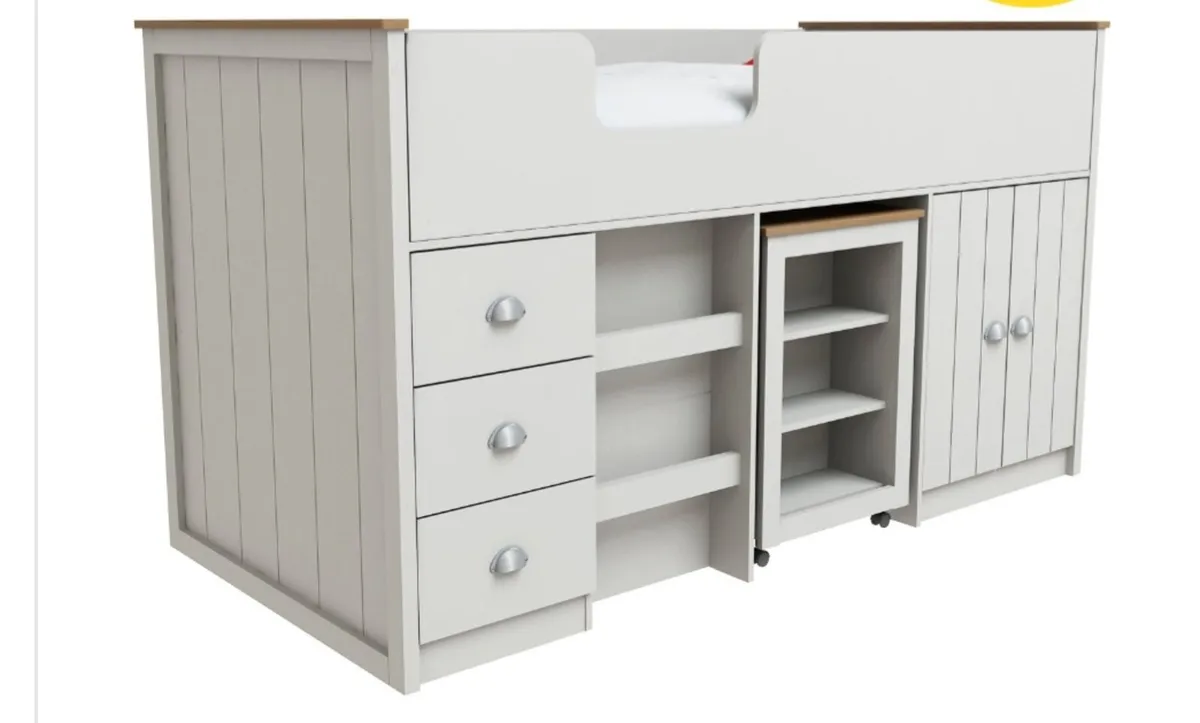 Grey Mid Sleeper Bed - Image 2
