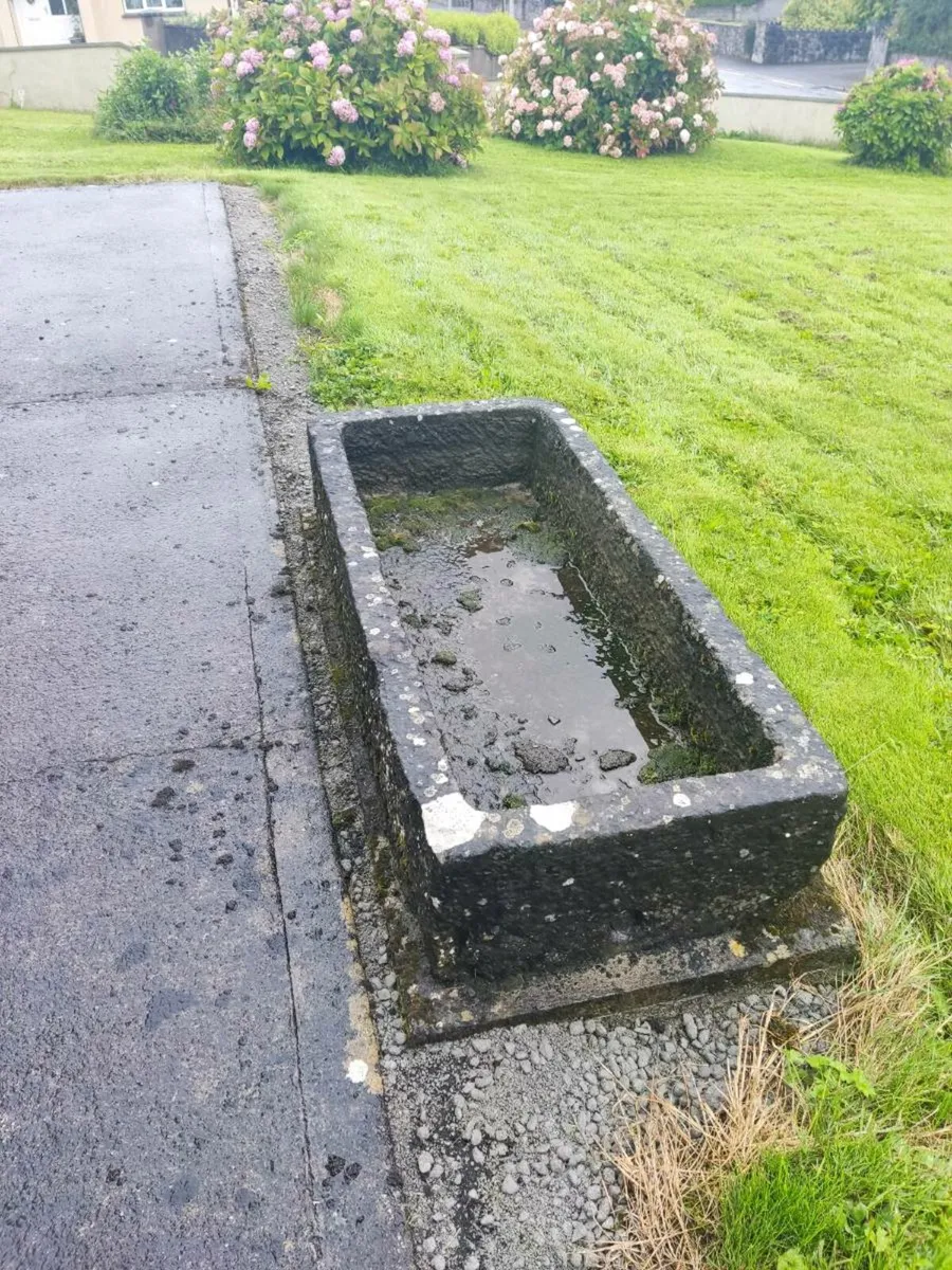 Solid stone Trough. Hand Sculpted.