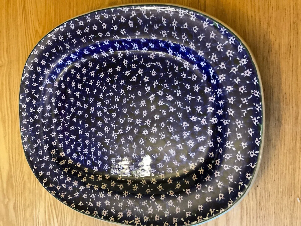 Nicholas Mosse large platter in dark blue lawn - Image 3