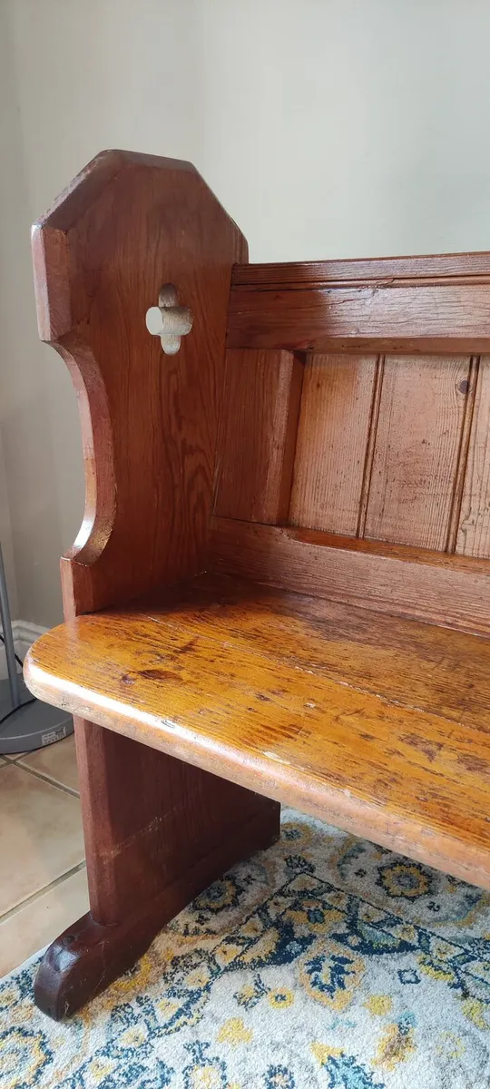 Antique Church Pew - Image 4
