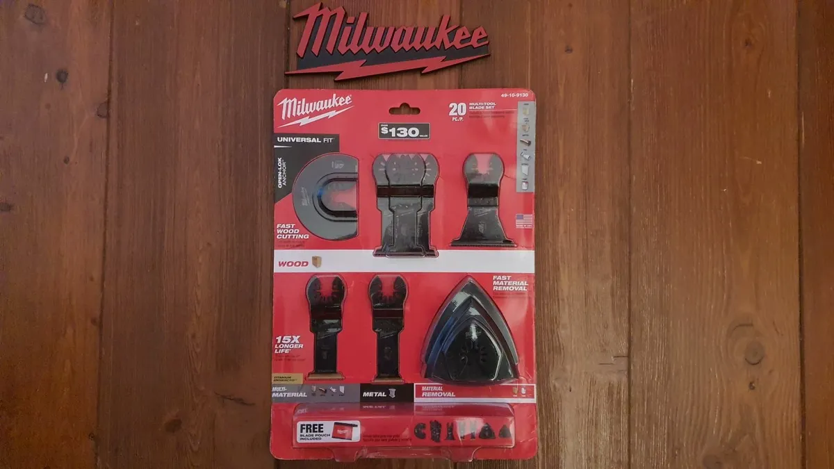 Milwaukee 20/8pcs Universal Multi-Tool Blade kit - Image 2
