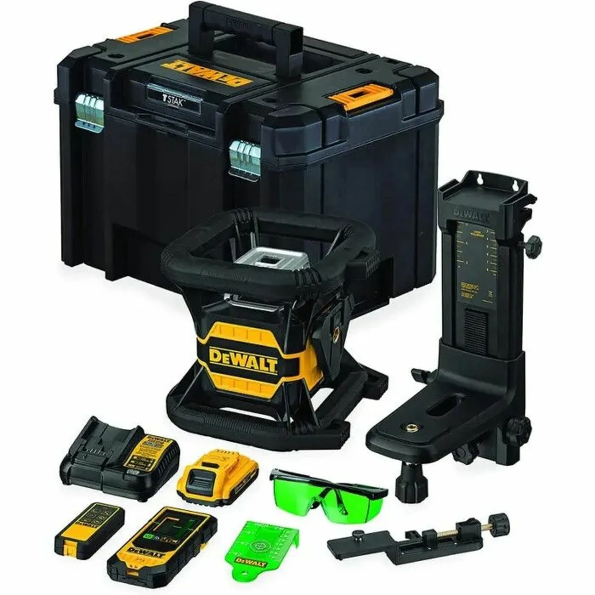 18V DeWALT Green Rotary Laser with Bluetooth - Image 1