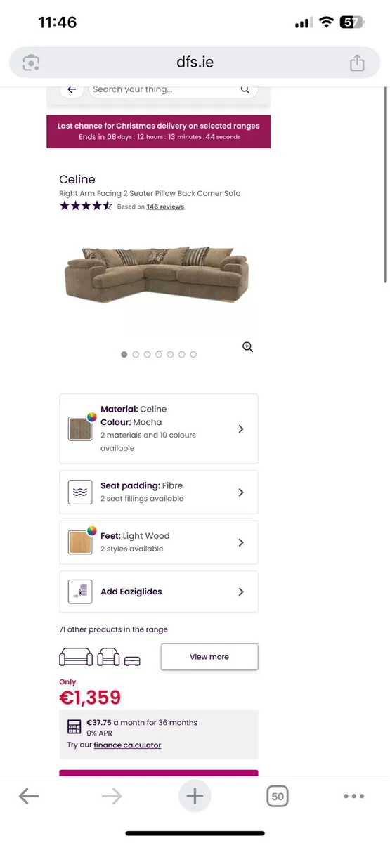 Dfs Celine Sofa. With free delivery - Image 4