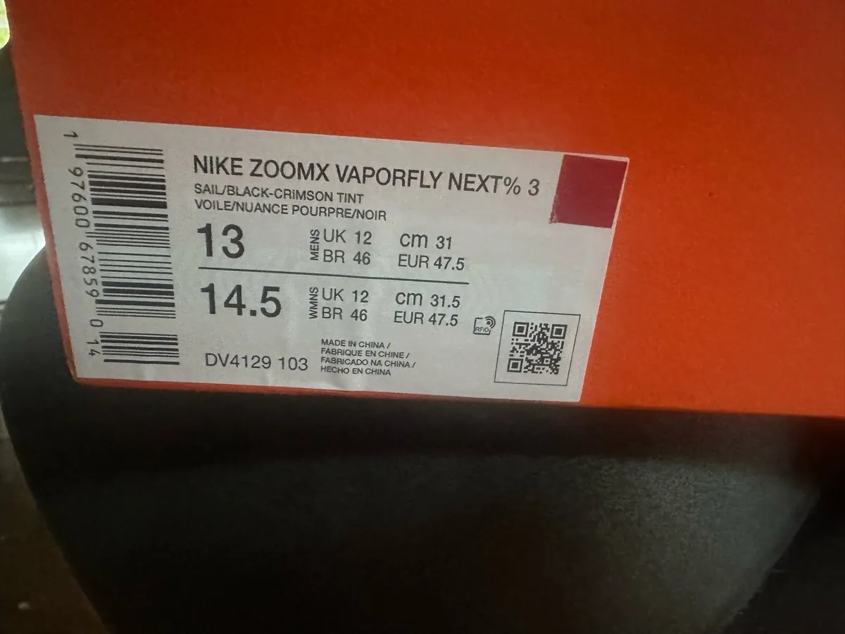 Nike Vaporfly 3 Next % Size UK12 - Image 4