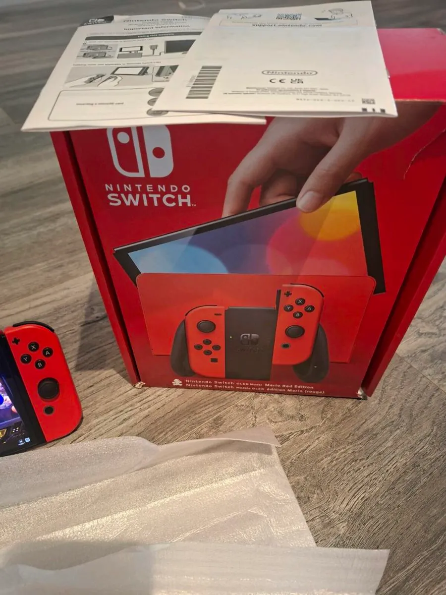 Red Nintendo Oled switch boxed. - Image 2