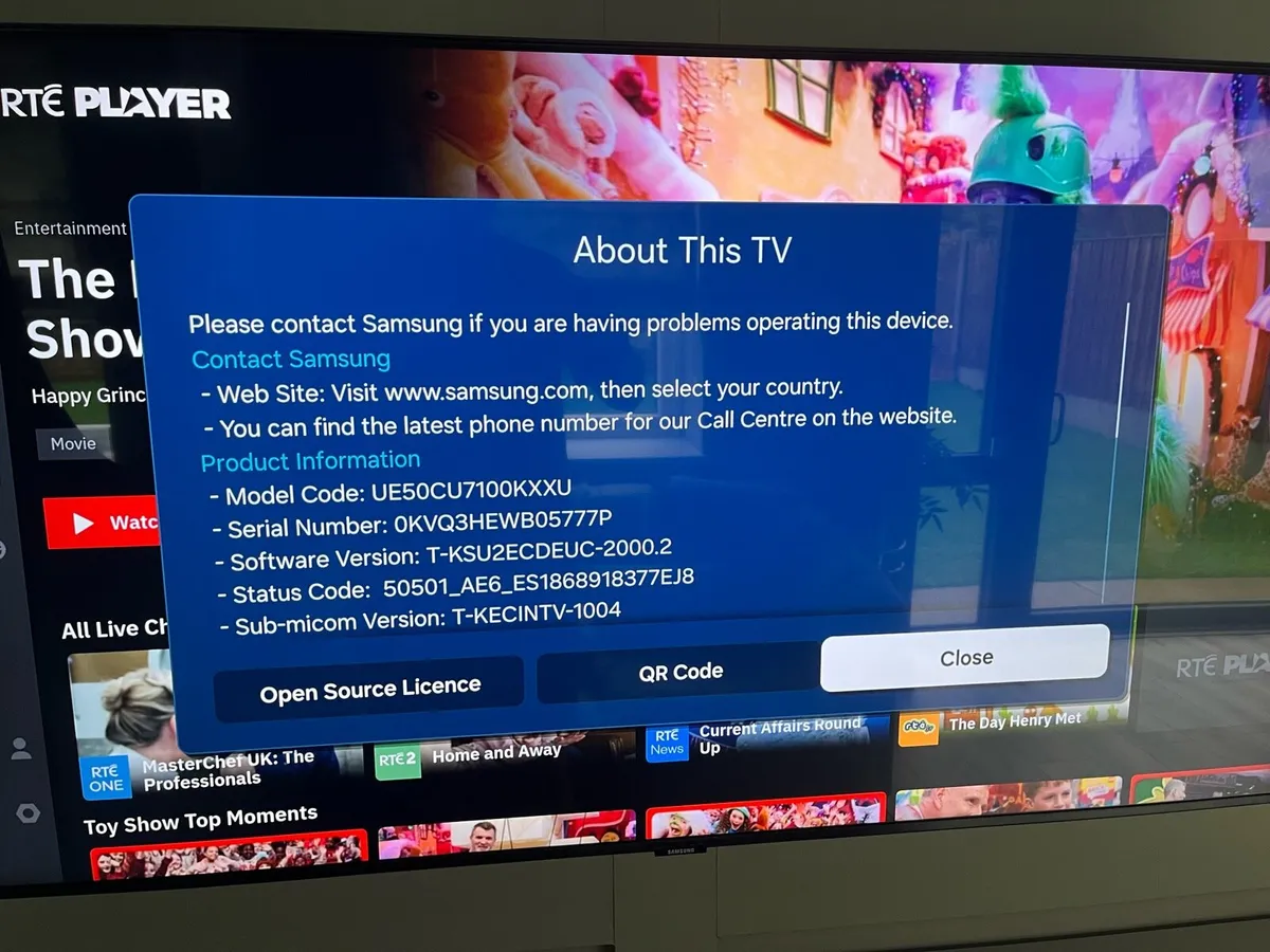 Samsung U7000F 50" Crystal 4K UHD HDR Smart TV - Image 2