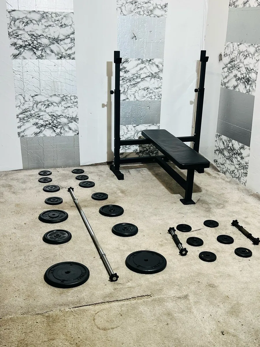 Weight bench weights barbell dumbbells - Image 3