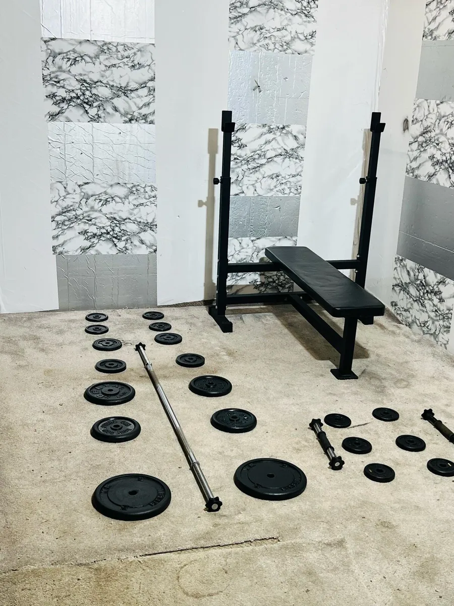 Weight bench weights barbell dumbbells - Image 4