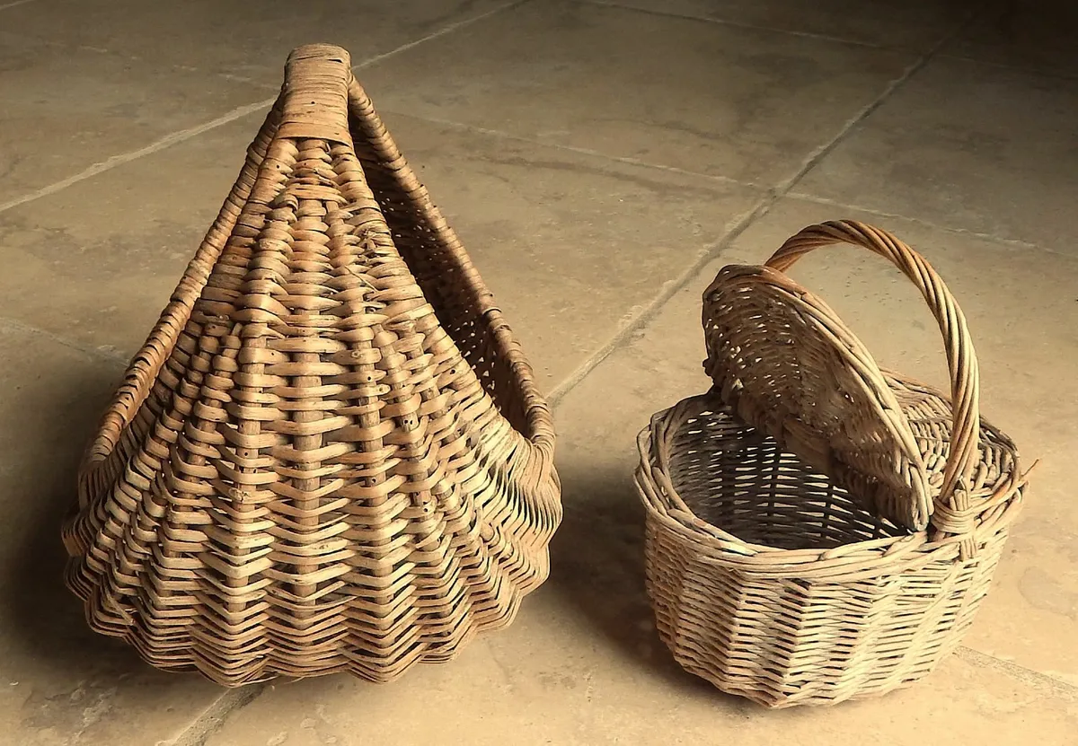 Wicker Egg Collecting & Small Lidded Baskets - Image 2