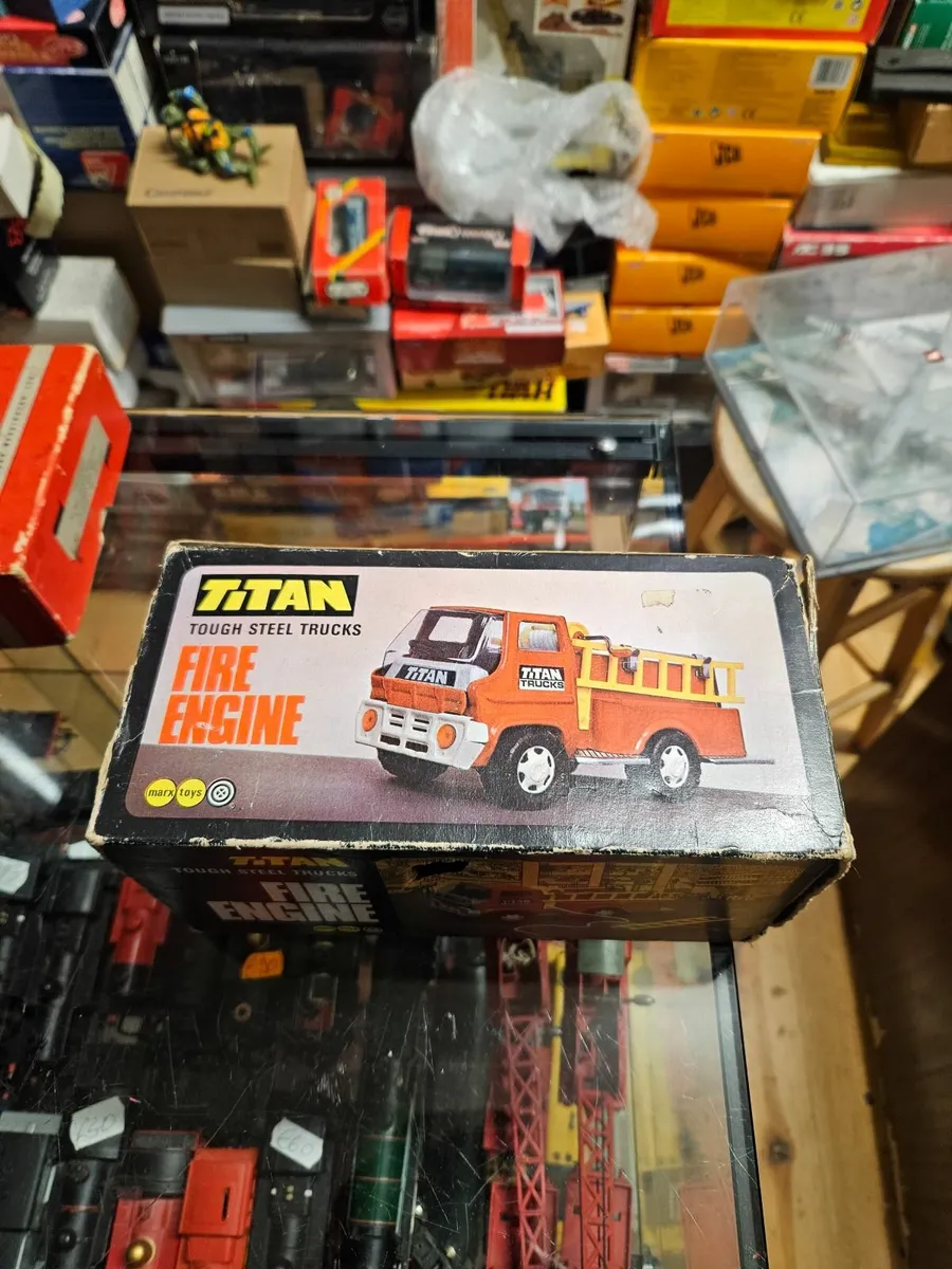 Vintage Marx Pressed Steel Fire Engine - Image 1