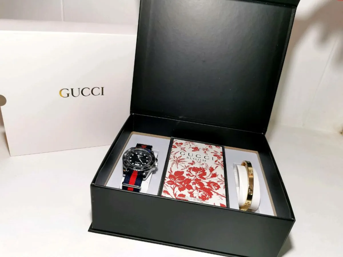Womens Watch parfume and bracelet set - Image 1