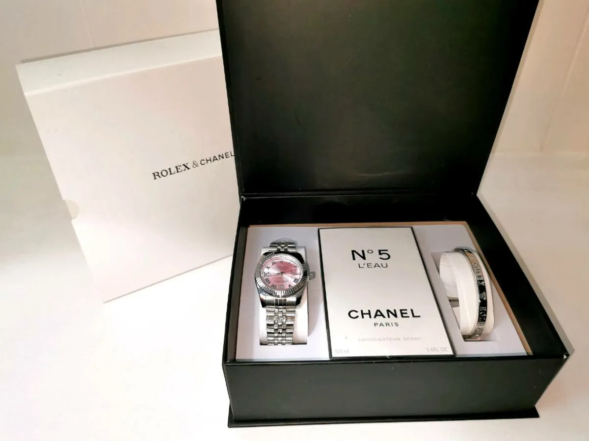 Womens Watch fragrance and bracelet set - Image 1