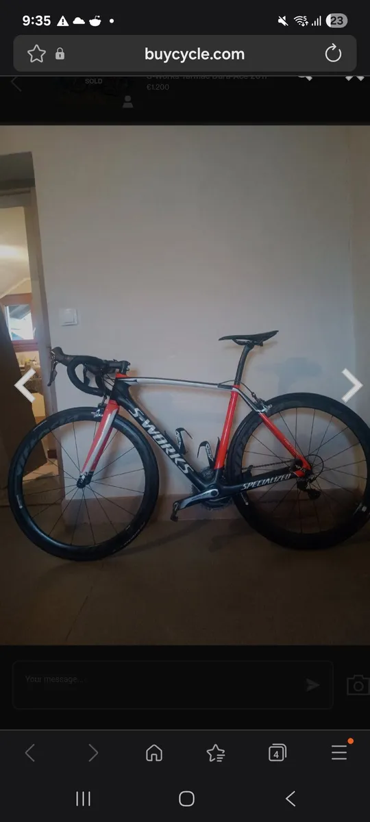 S WORKS TARMAC CARBON ROAD BIKE - Image 4