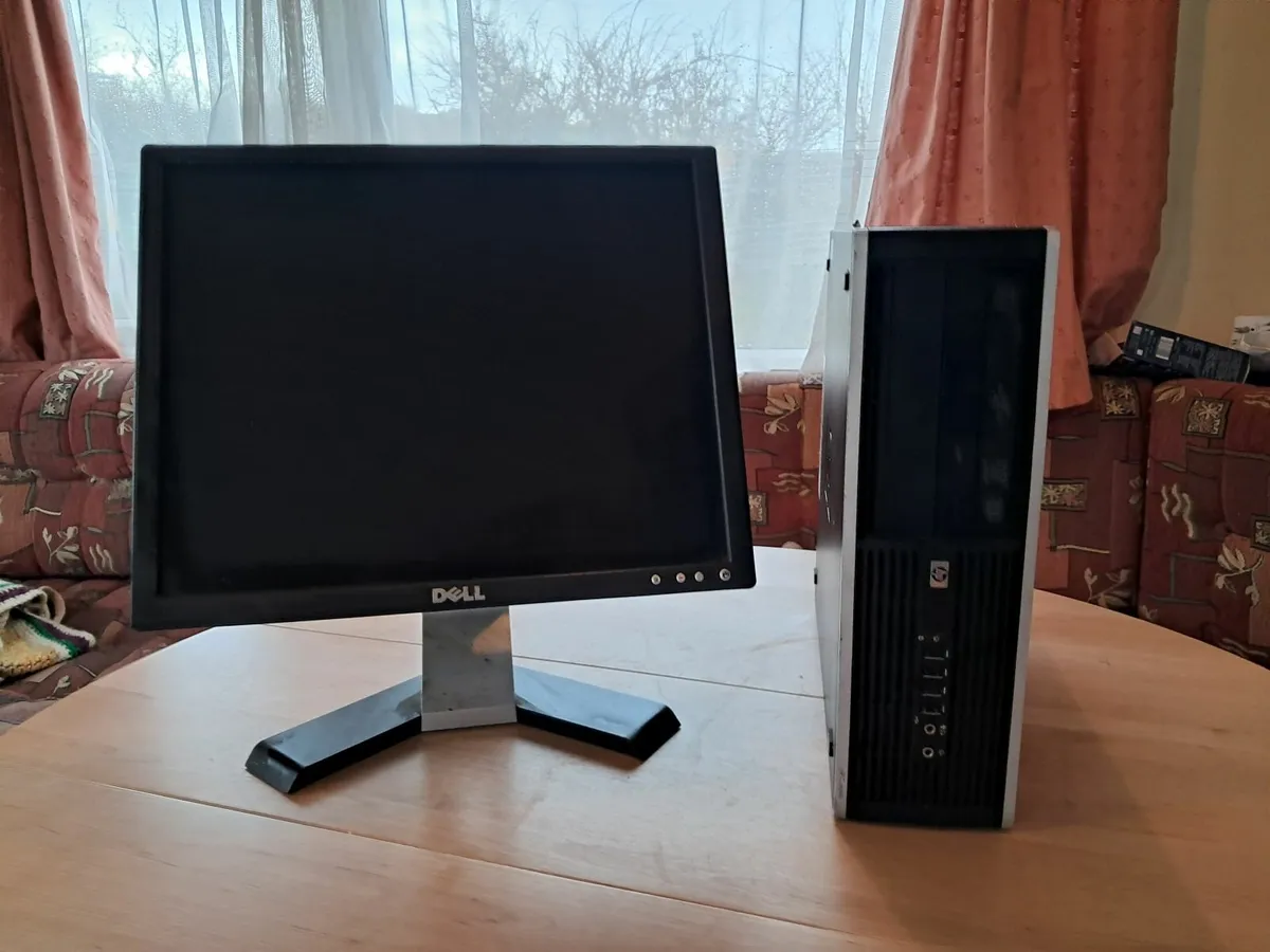 Dell Monitor and  HP Tower - Image 1