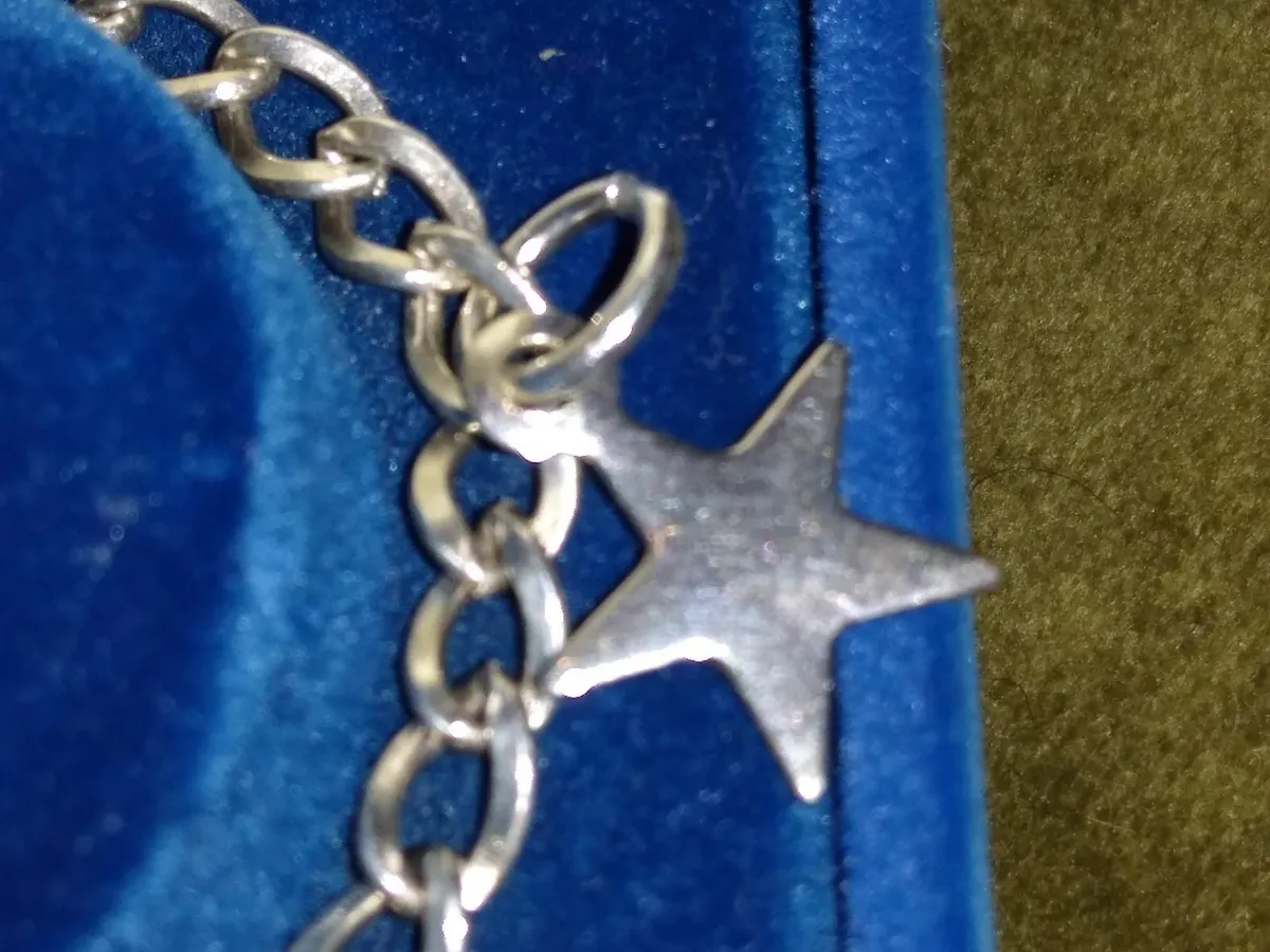 Vintage 925 Silver Charm Bracelet - Image 2