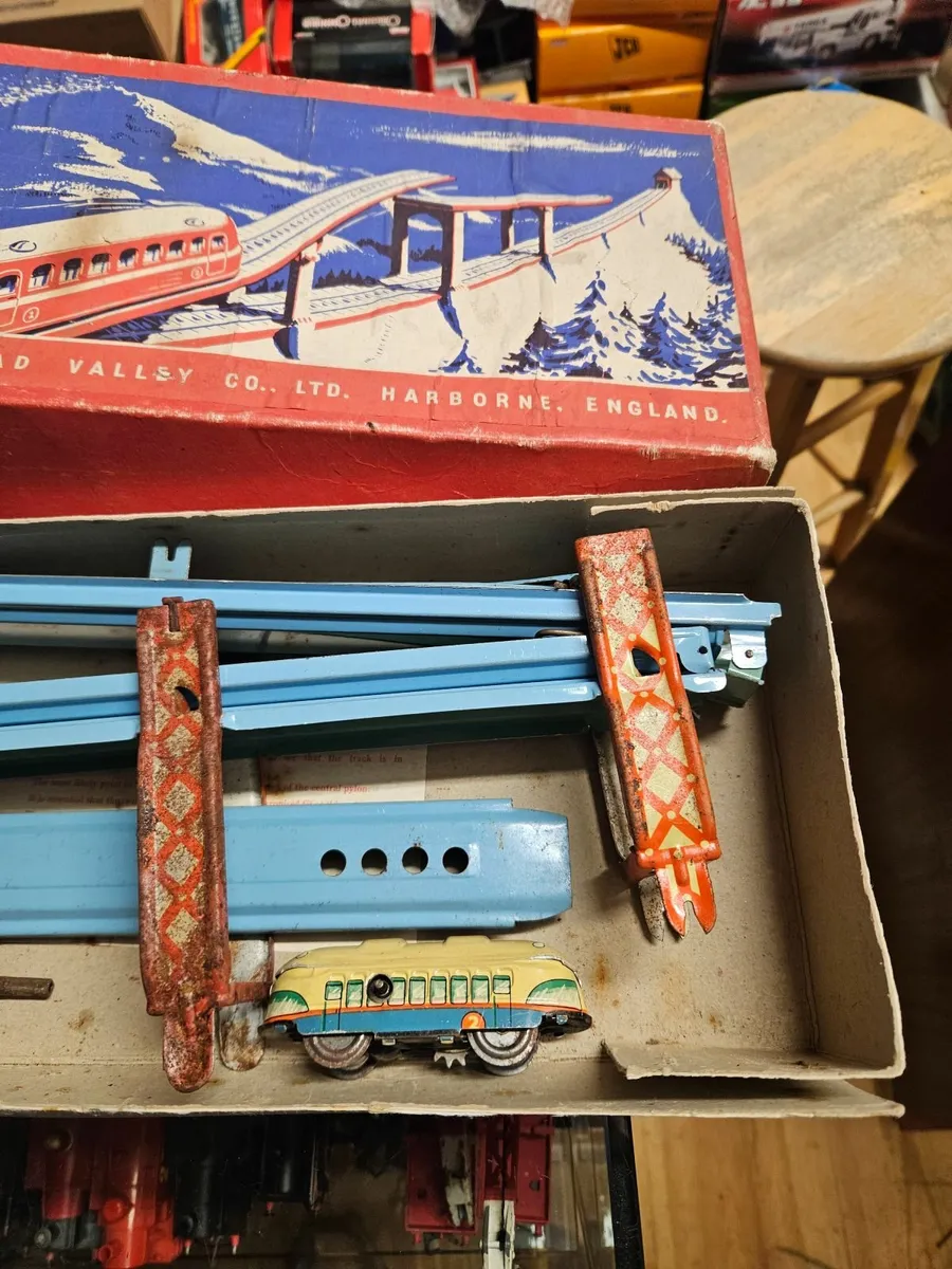 Vintage Chad Valley Pressed Steel Overhead Railway - Image 4