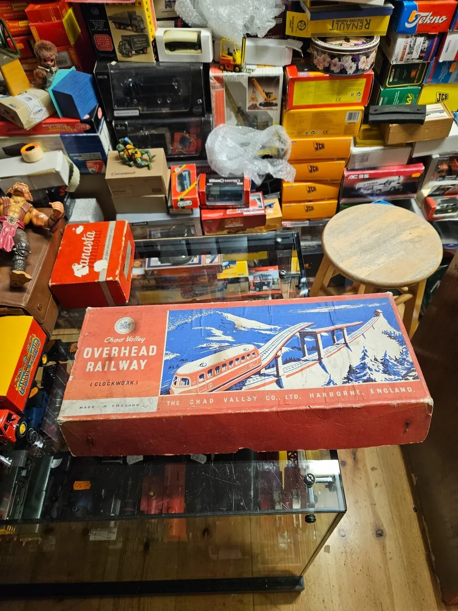 Vintage Chad Valley Pressed Steel Overhead Railway - Image 1