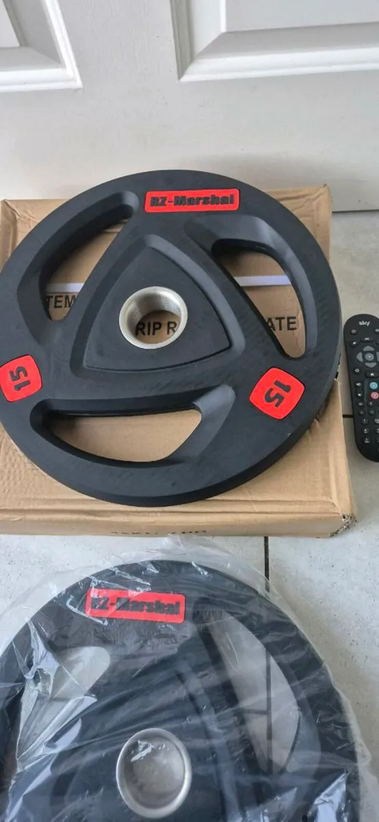 Brand new 2x15kilo Olympic weight plates - Image 1