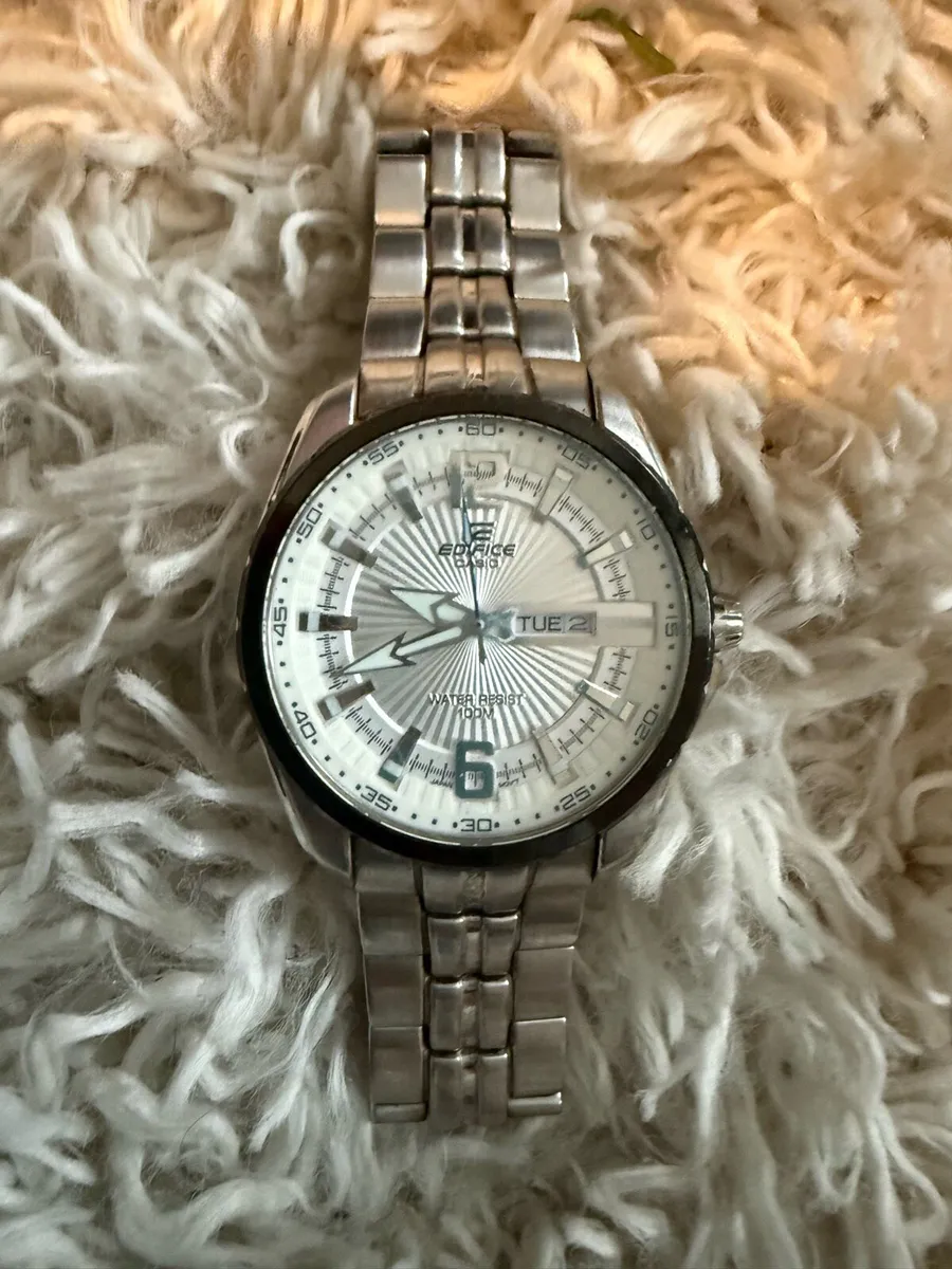 CASIO Edifice Men Silver Analogue Watches - Image 1