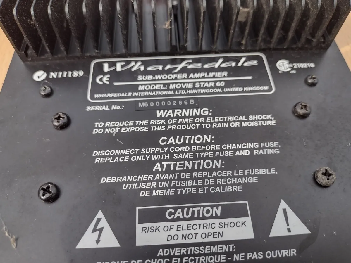 Wooden antique Wharfedale sub-woofer amplifier - Image 3