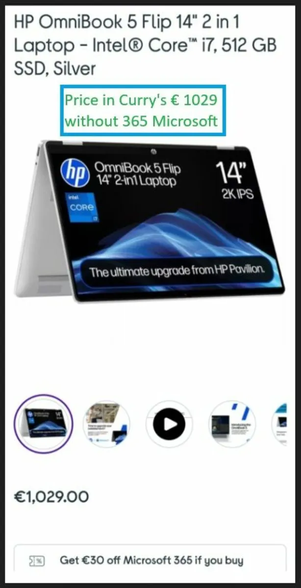 Brand New HP OmniBook 5 Flip 14" 2 in 1 Laptop - I - Image 1