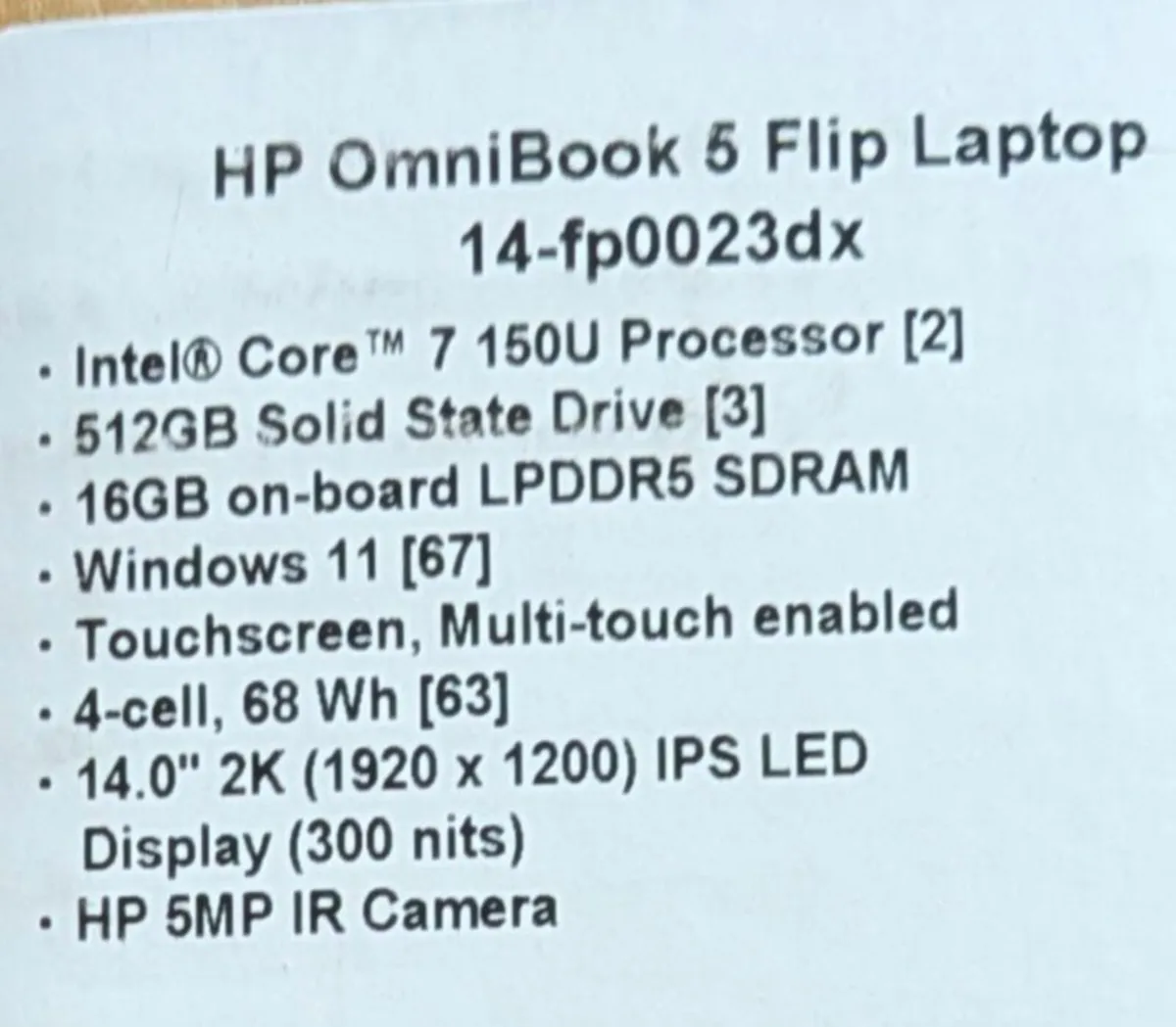 Brand New HP OmniBook 5 Flip 14" 2 in 1 Laptop - I - Image 2