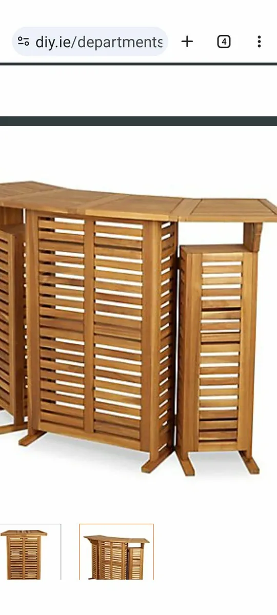 New wooden bar counter with storage - Image 1