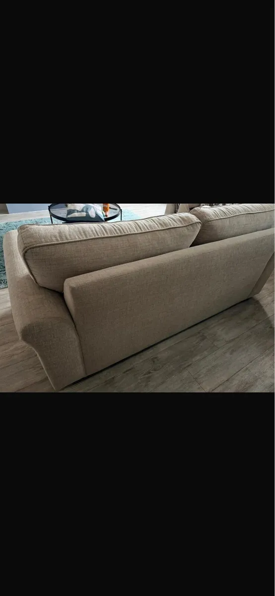 Beige 3 seater sofa - Image 4