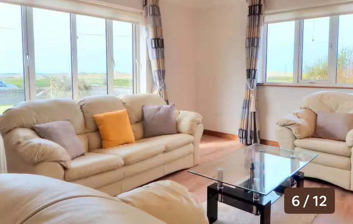 Cream Leather Suite - Image 1