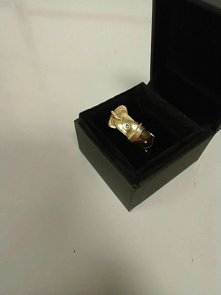9ct Gold Buckle Ring Mens 9k Jewellery - Image 2