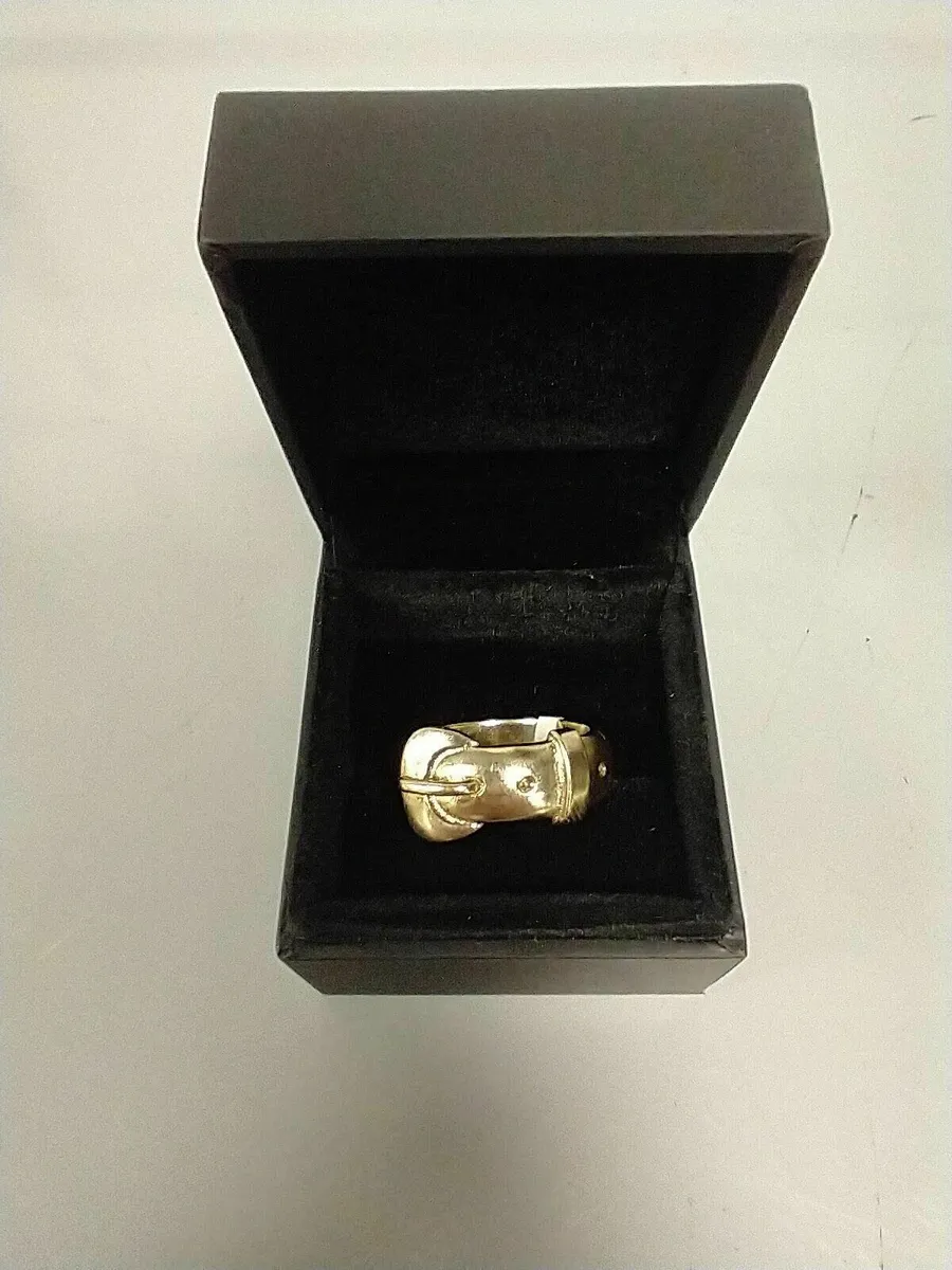 9ct Gold Buckle Ring Mens 9k Jewellery - Image 4