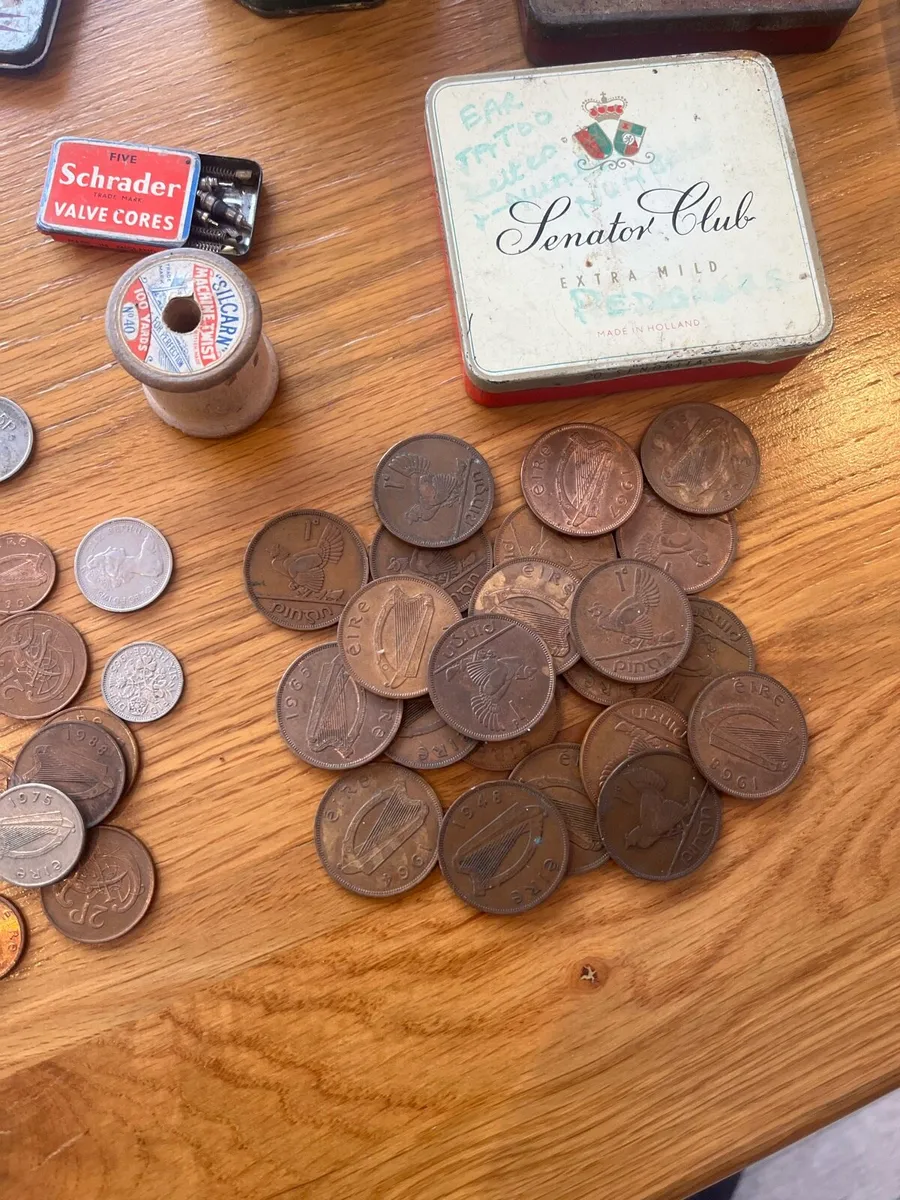 Mixed Lot of Collectables Coins, Antique Tins Etc - Image 4