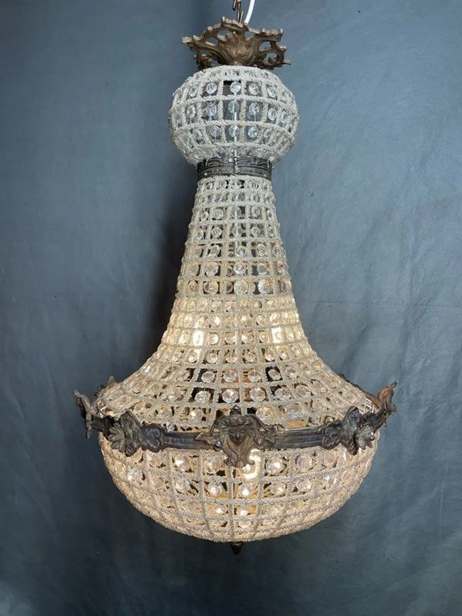 Beautiful French Style Basket Chandelier - Image 1
