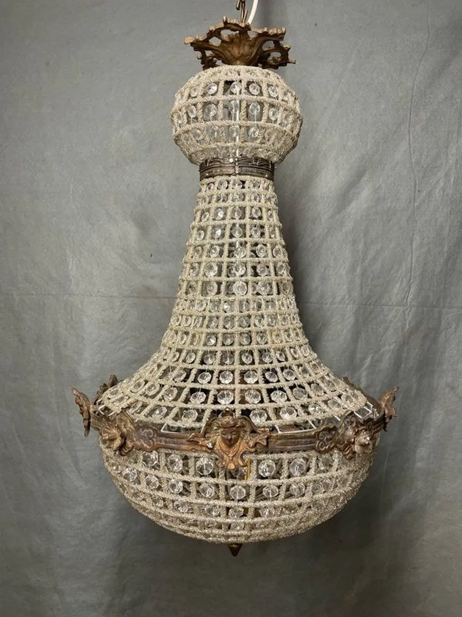 Beautiful French Style Basket Chandelier - Image 2