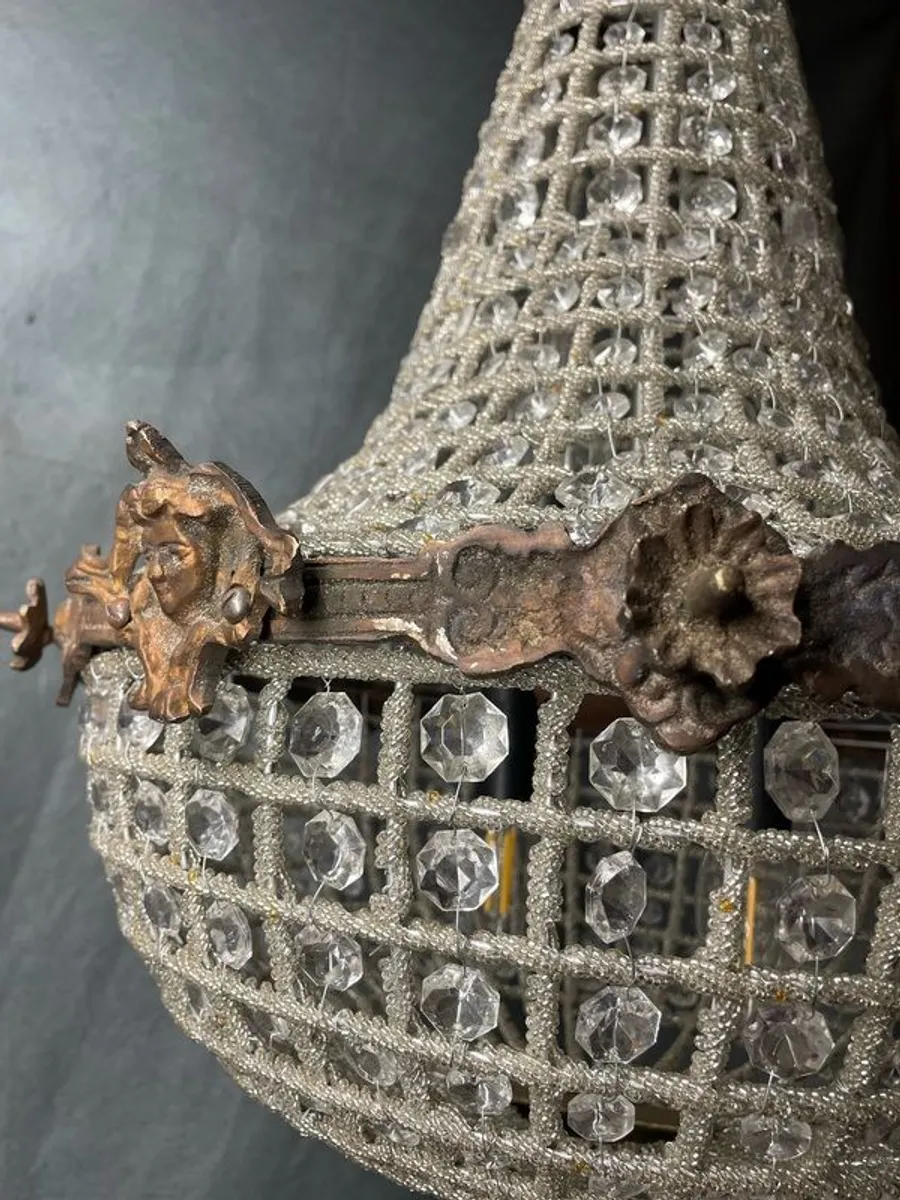 Beautiful French Style Basket Chandelier - Image 3