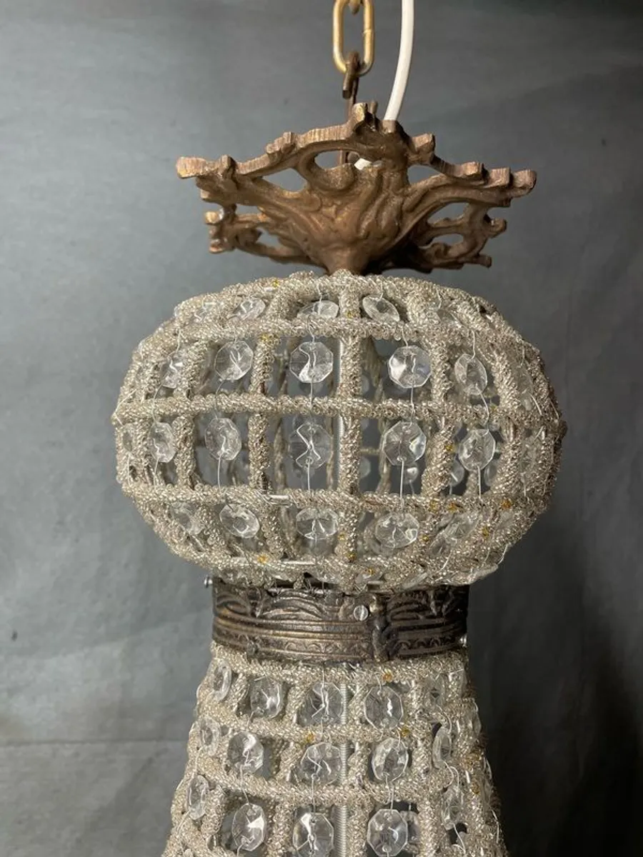 Beautiful French Style Basket Chandelier - Image 4