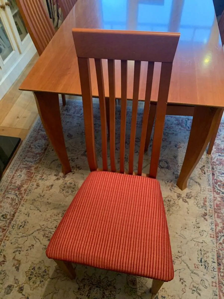 Cherrywood Dining Table and Six Chairs - Image 2
