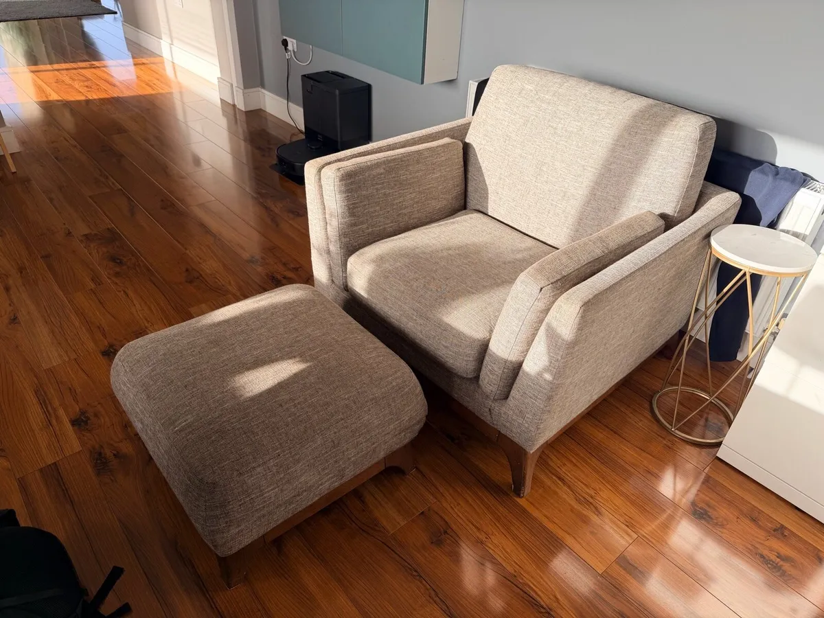 Single Sofa and Footstool