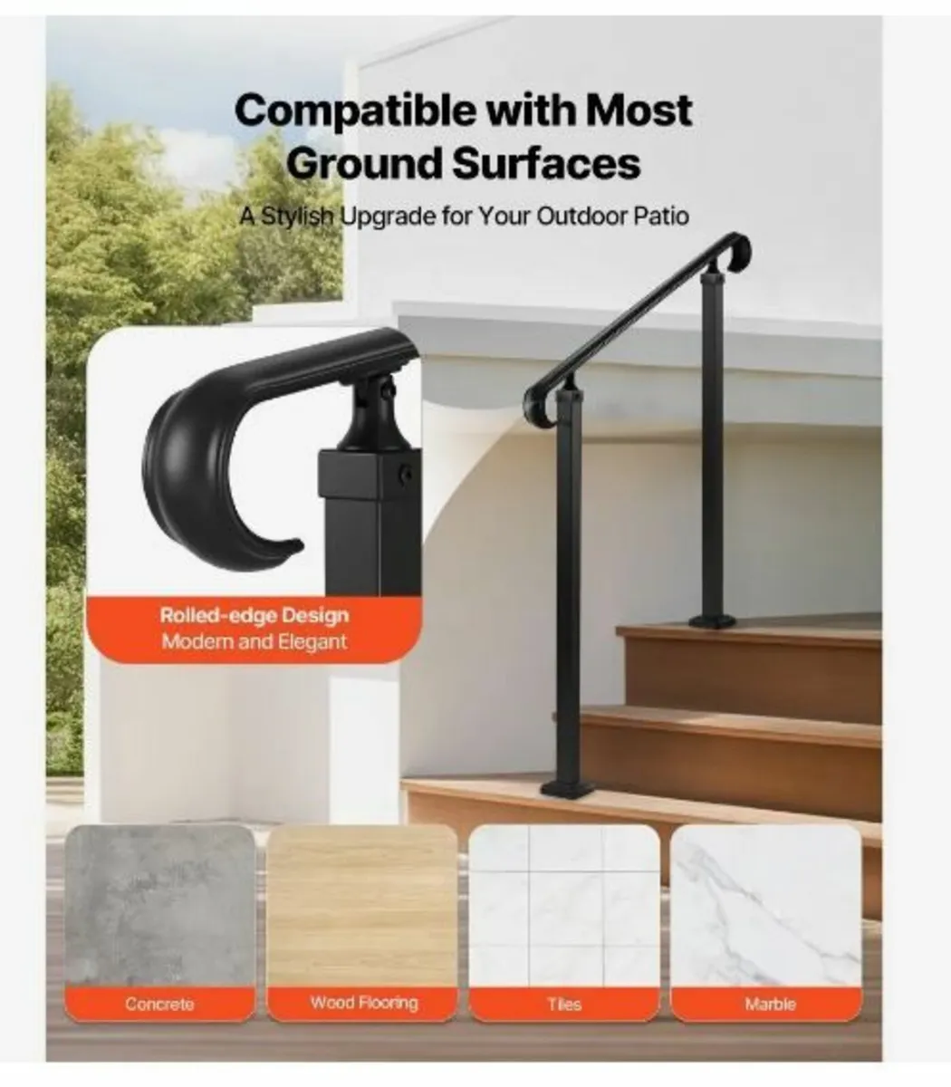Handrails for Outdoor Steps, 2-3 Step - Image 4