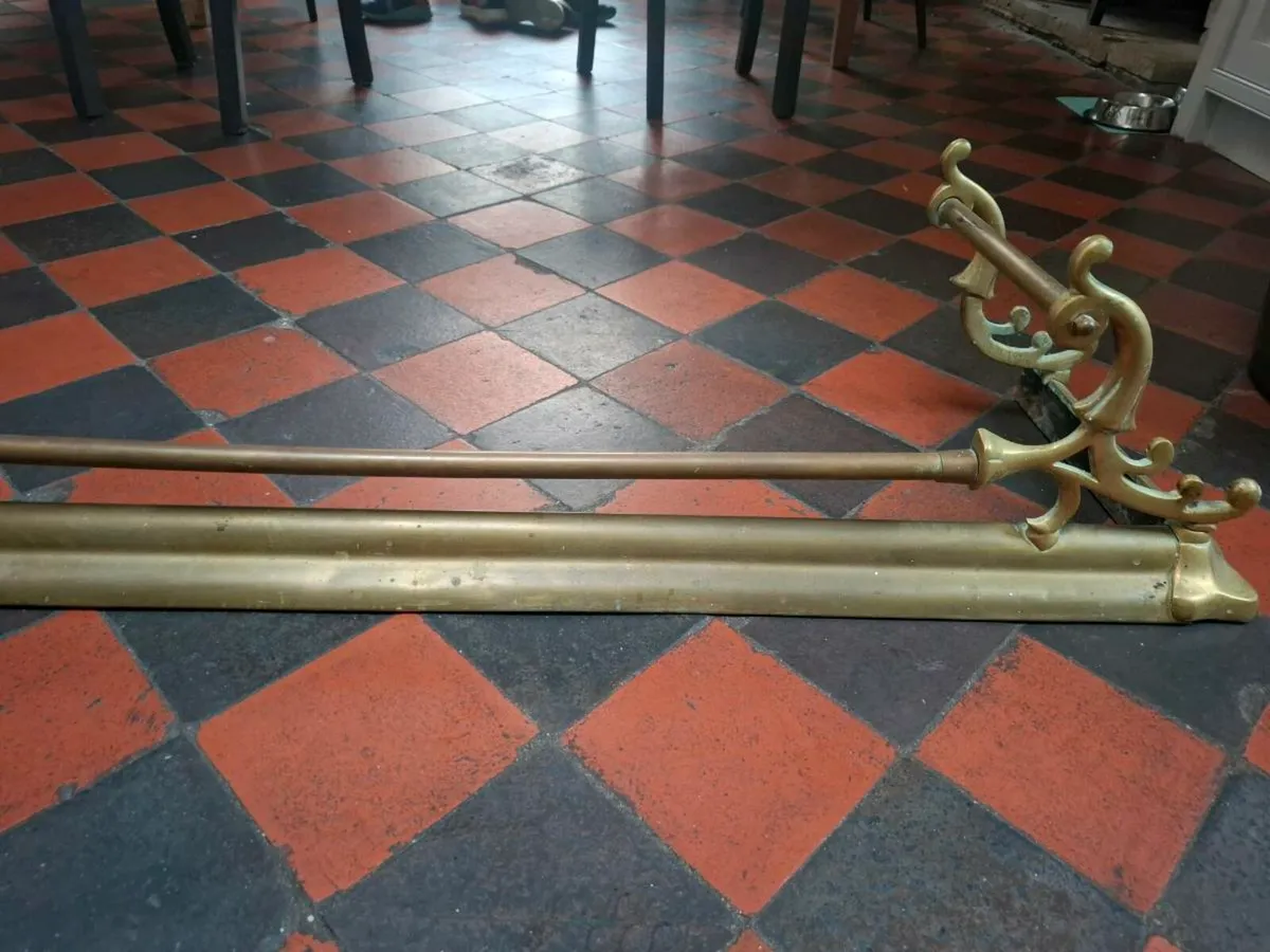 Antique Brass Surround for Fireplace - Image 3