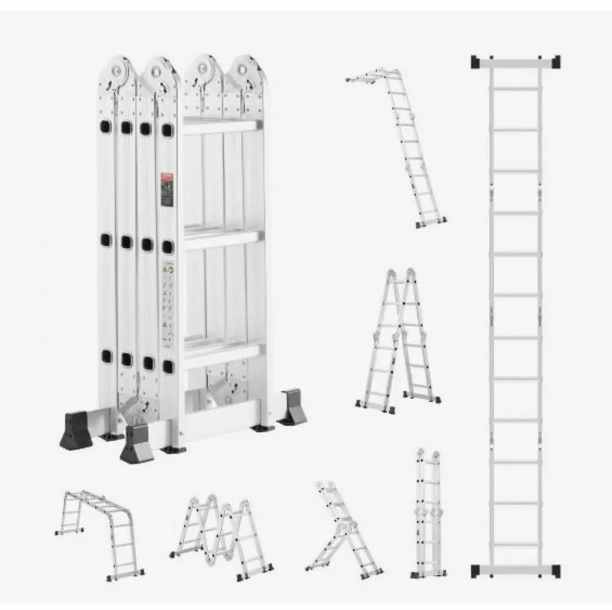 Multi-Purpose Folding Ladder, 7-in-1 Tall Step La - Image 1
