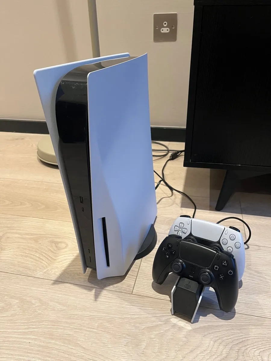 PlayStation 5 disc edition with 2 controllers