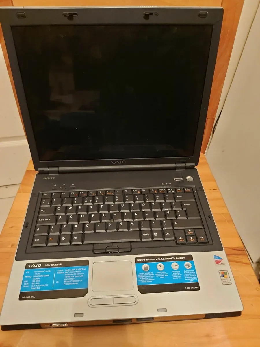 Rare Vintage Sony Laptop, Model PCG-9W4M, Win XP - Image 1