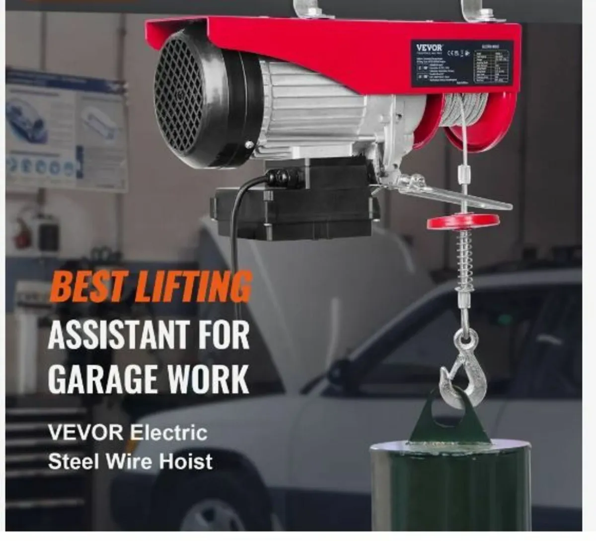 Electric Hoist, 399.2 kg Lifting Capacity, 850W - Image 2