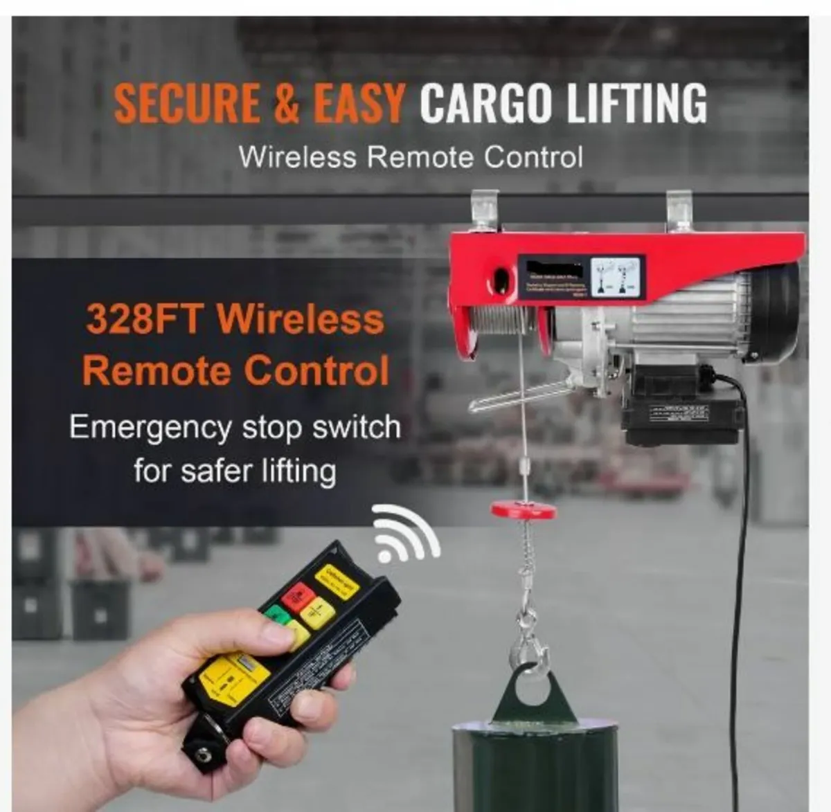 Electric Hoist, 399.2 kg Lifting Capacity, 850W - Image 4