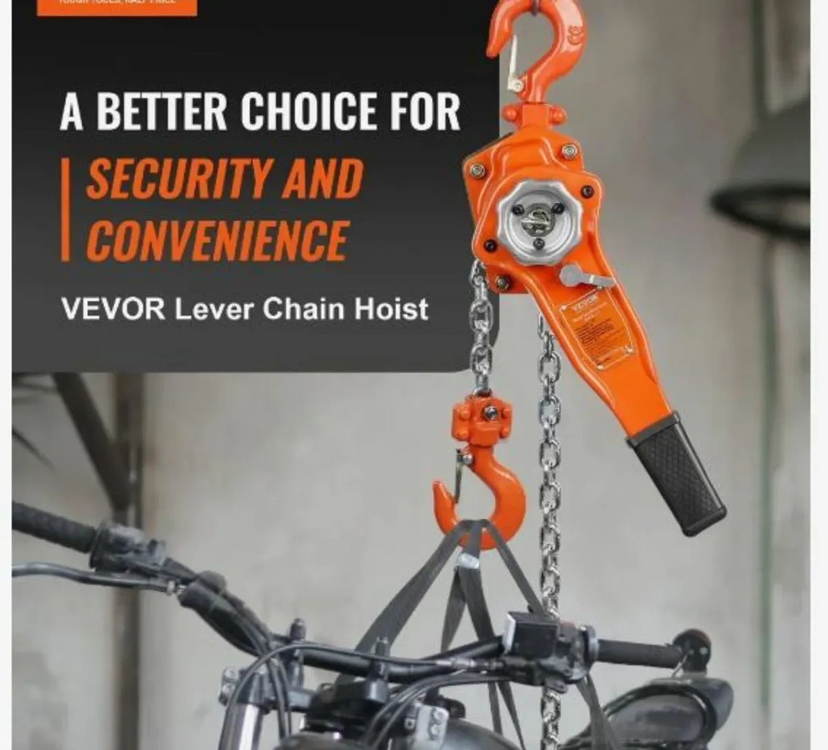 Manual Lever Chain Hoist, 3/4 Ton - Image 2